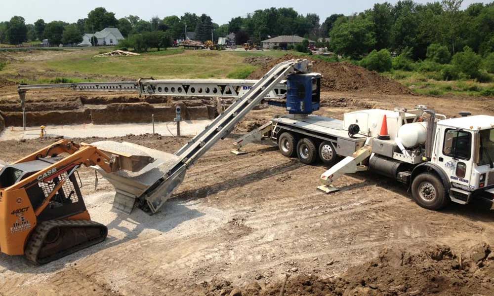 Material-Placement-Telebelt--Concrete-Pumping